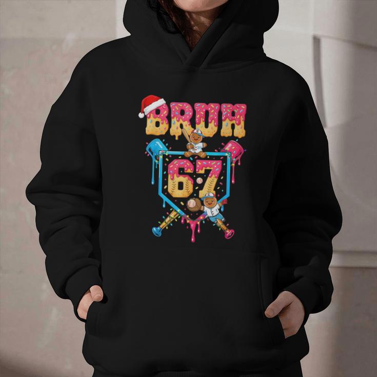 Christmas Gingerbread Bruh 67 Baseball Ice Cream Drip Kids Graphic Youth Hoodie Christmas Gingerbread Bruh 67 Baseball Ice Cream Drip Kids Graphic Youth Hoodie