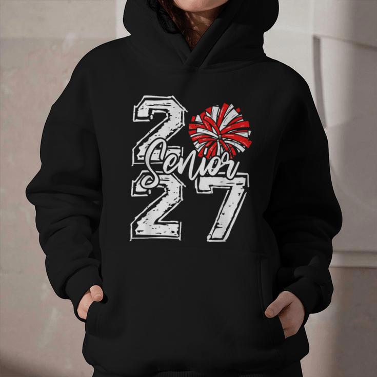 Class Of 2027 Cheer Red Senior 2027 Back To School Graphic Youth Hoodie Class Of 2027 Cheer Red Senior 2027 Back To School Graphic Youth Hoodie