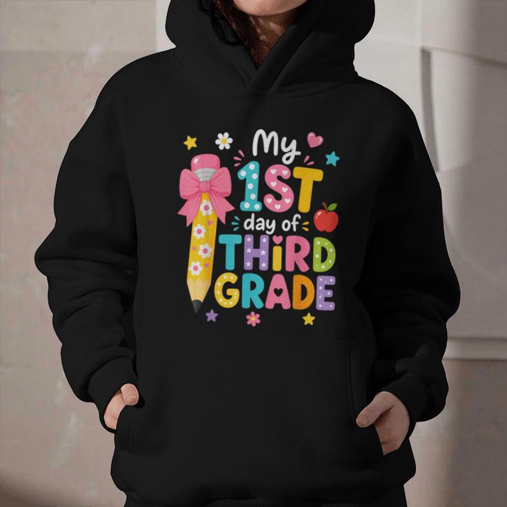 Cute My 1st Day Of Third Grade Pencil Back To School Girls Graphic Youth Hoodie Cute My 1st Day Of Third Grade Pencil Back To School Girls Graphic Youth Hoodie