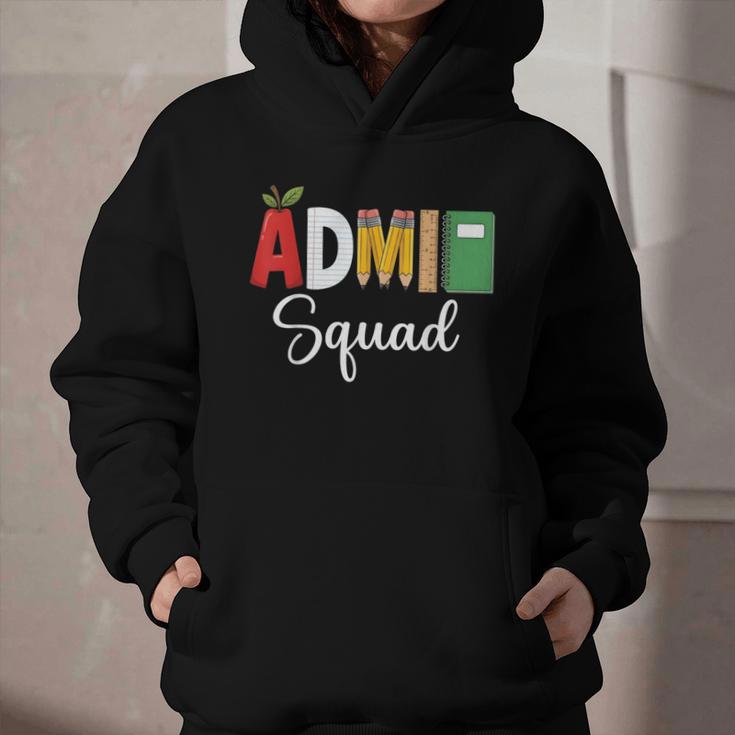 Cute Admin Squad Crew Team Back To School Office Staff Team Graphic Youth Hoodie