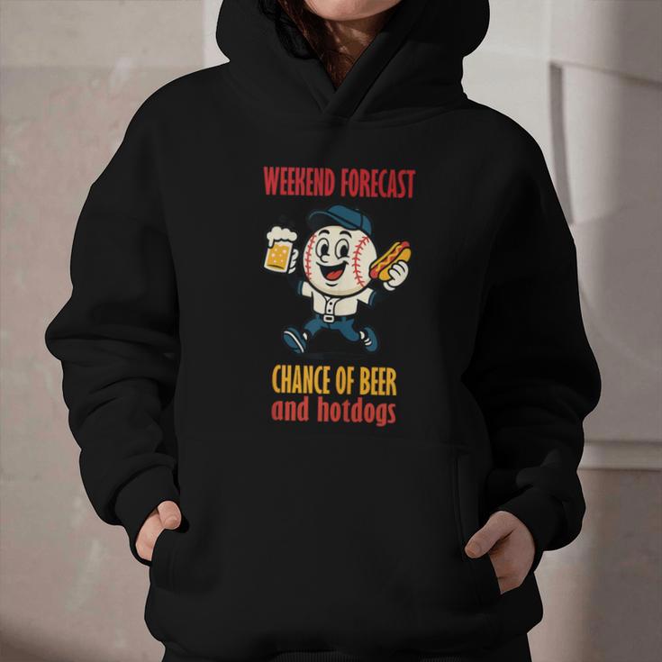 Cute Baseball Fan Weekend Forecast Change Of Beer And Hotdog Graphic Youth Hoodie Cute Baseball Fan Weekend Forecast Change Of Beer And Hotdog Graphic Youth Hoodie