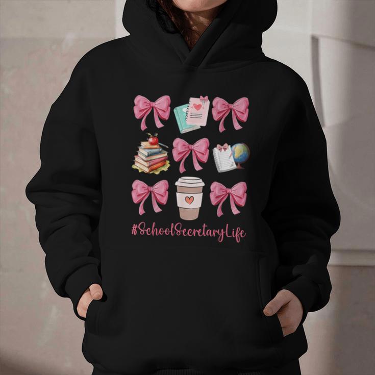 Cute Coquette Bows School Secretary Life Back To School Graphic Youth Hoodie Cute Coquette Bows School Secretary Life Back To School Graphic Youth Hoodie