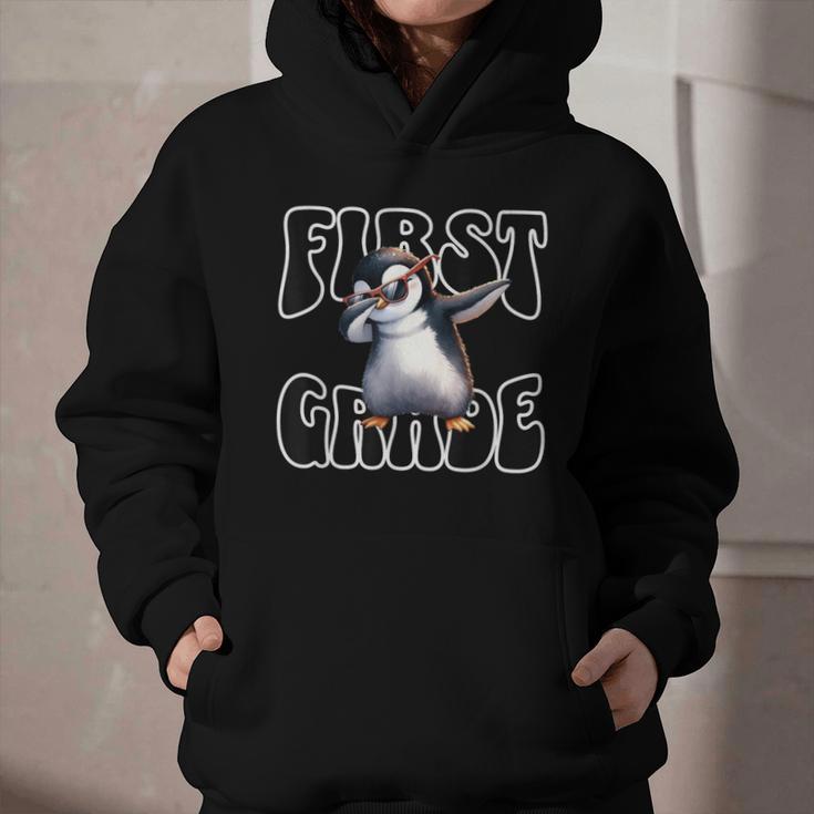 Cute Dabbing Penguin First Grade Back To School Graphic Youth Hoodie Cute Dabbing Penguin First Grade Back To School Graphic Youth Hoodie