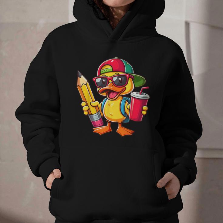 Cute Duck Lover Pencil Back To School Kids Boys Girls Graphic Youth Hoodie Cute Duck Lover Pencil Back To School Kids Boys Girls Graphic Youth Hoodie
