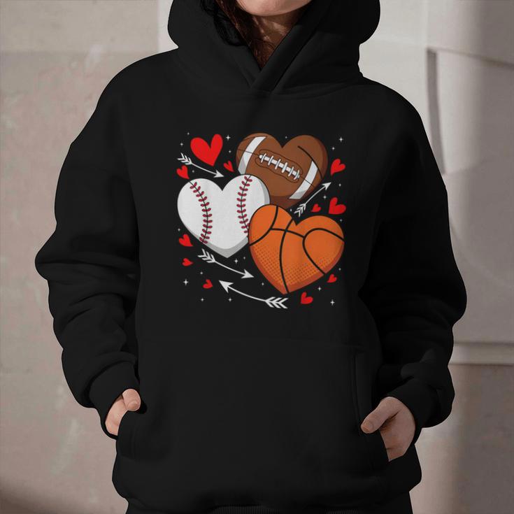 Cute Heart Baseball Basketball Football Valentine Boy Men Graphic Youth Hoodie Cute Heart Baseball Basketball Football Valentine Boy Men Graphic Youth Hoodie