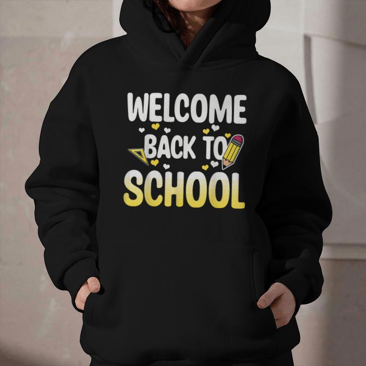 Cute Welcome Back To School 1st Day Back To School First Day Graphic Youth Hoodie Cute Welcome Back To School 1st Day Back To School First Day Graphic Youth Hoodie