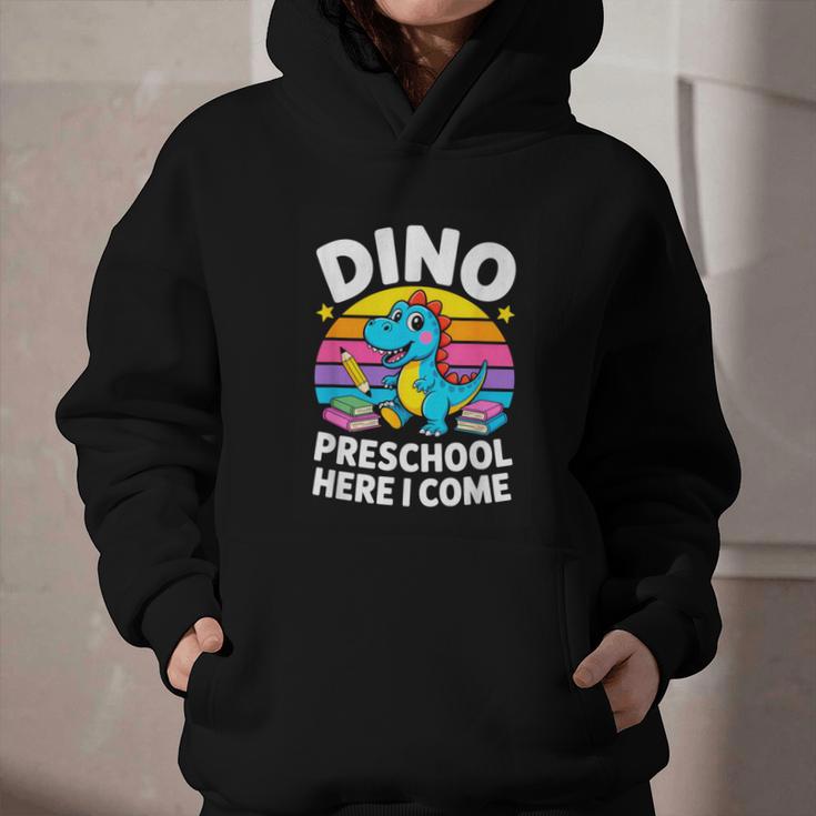 Dino Preschool Here I Come Cute Back To School Graphic Youth Hoodie