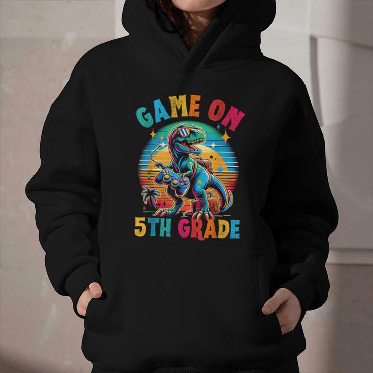 Dinosaur Video Games Back To School 5th Grade Boys Gamer Graphic Youth Hoodie Dinosaur Video Games Back To School 5th Grade Boys Gamer Graphic Youth Hoodie
