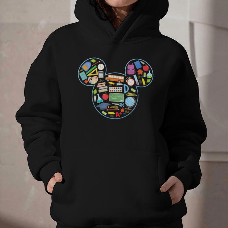 Disney Mickey And Friends Back To School Supplies Logo Fill Graphic Youth Hoodie