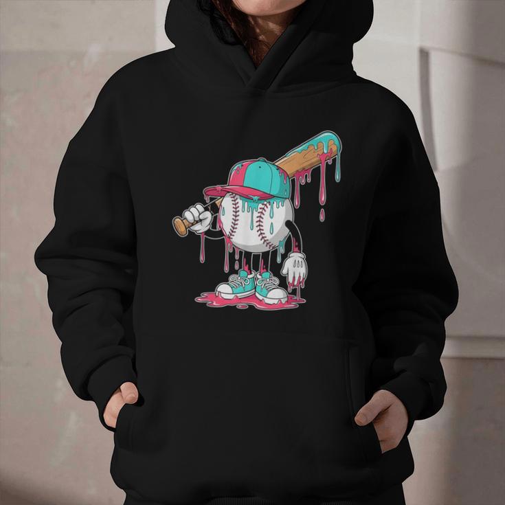 Drip Baseball For Boys Ice Cream Drip Youth Boys Sprinkles Graphic Youth Hoodie
