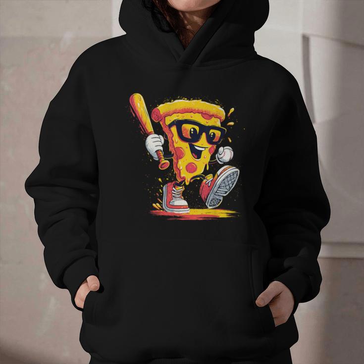 Drippy Pizza Baseball Slice Cartoon Sports Food Graphic Youth Hoodie Drippy Pizza Baseball Slice Cartoon Sports Food Graphic Youth Hoodie