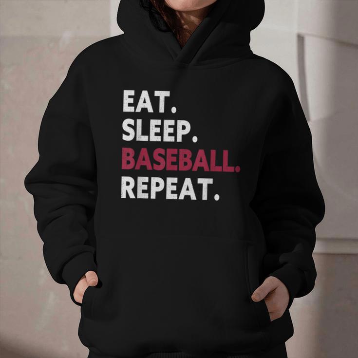 Eat Sleep Baseball Repeat Baseball Player Graphic Youth Hoodie