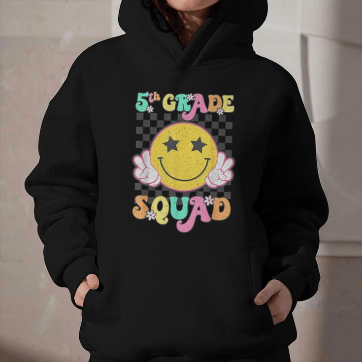 Fifth Grade Squad Smile Retro Back To School 5th Grade Graphic Youth Hoodie