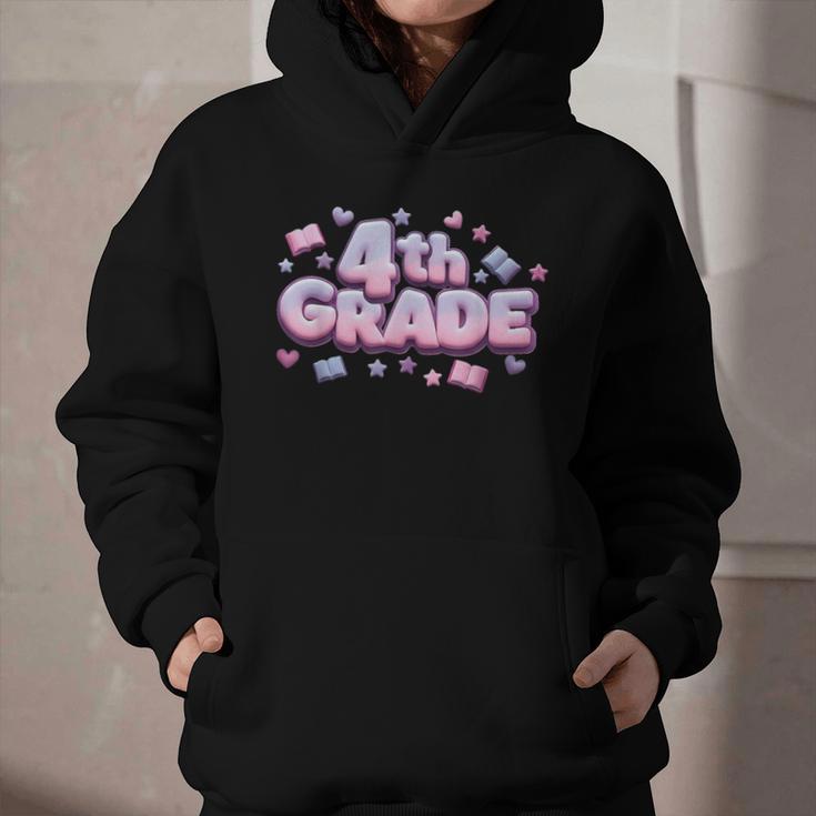 First Day Of 4th Grade Girls Coquette Bow Back To School Graphic Youth Hoodie First Day Of 4th Grade Girls Coquette Bow Back To School Graphic Youth Hoodie