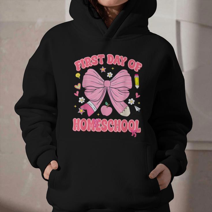 First Day Of Homeschool Coquette Back To School Girls Graphic Youth Hoodie First Day Of Homeschool Coquette Back To School Girls Graphic Youth Hoodie