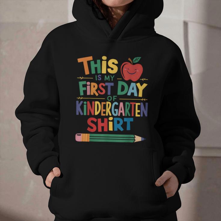 This Is My First Day Of Kindergarten Shirt Back To School Graphic Youth Hoodie