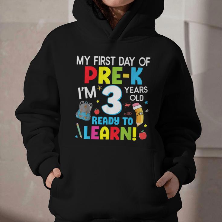 My First Day Of Pre-k Back To School Preschool Girls Boys Graphic Youth Hoodie