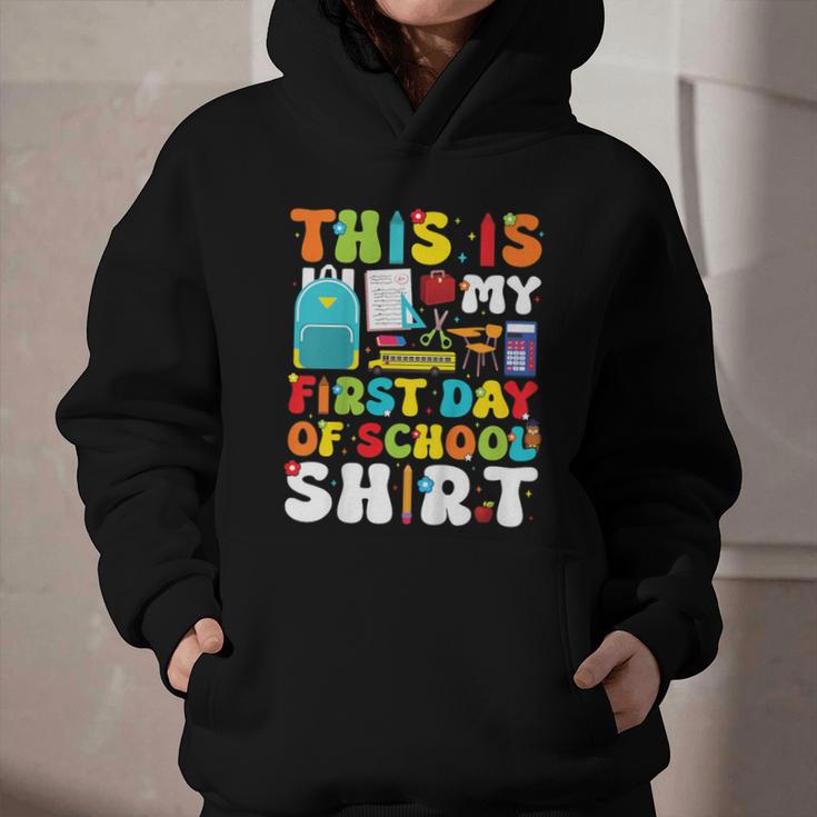 First Day Of School Shirt Boys Girls Back To School Graphic Youth Hoodie