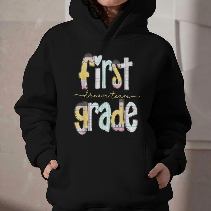 First Grade Dream Team Pencil Back To School Boys Girls Graphic Youth Hoodie