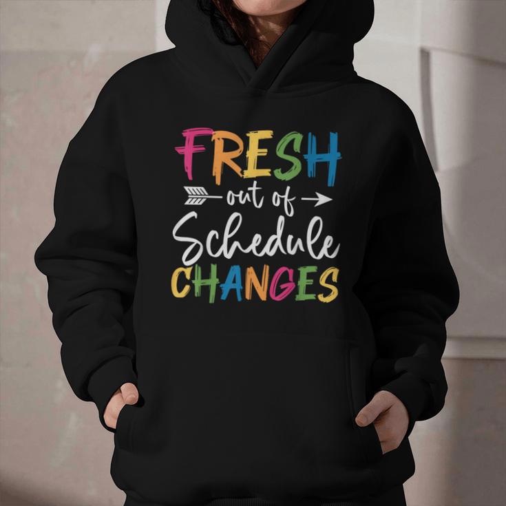 Fresh Out Of Schedule Changes Counselor Back To School Graphic Youth Hoodie Fresh Out Of Schedule Changes Counselor Back To School Graphic Youth Hoodie