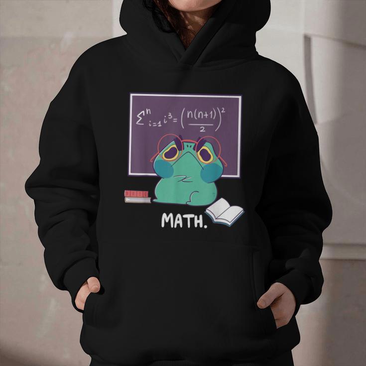Frog Hates Math Kawaii Science Back To School Kids Graphic Youth Hoodie