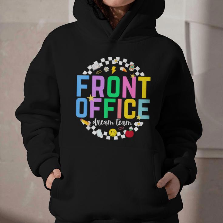 Front Office Squad Back To School Happy First Day Of School Graphic Youth Hoodie