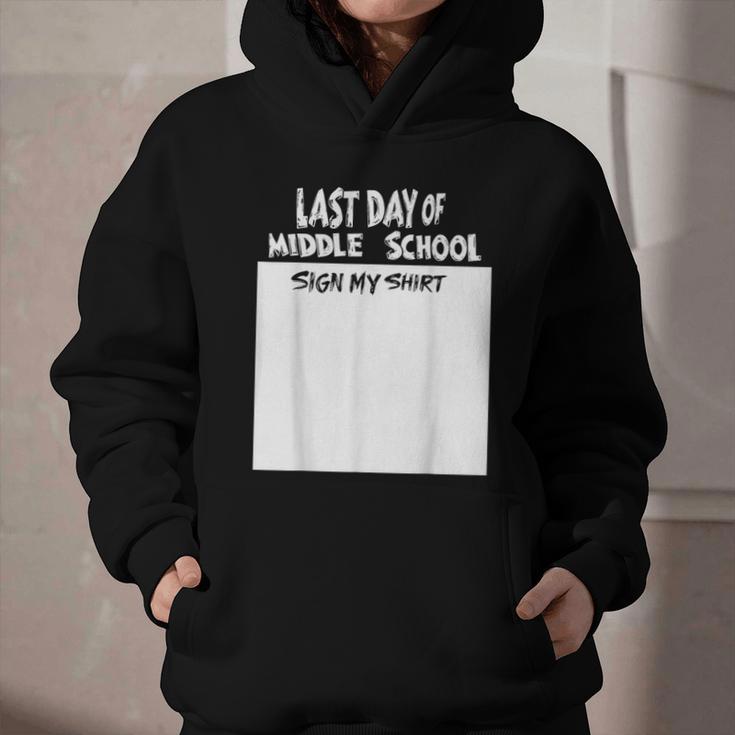 Fun Last Day Of School Sign My Shirt Back To School Cool Graphic Youth Hoodie
