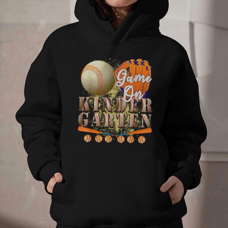 Game On Kindergarten Baseball Back To School Student Kid Boy Graphic Youth Hoodie Game On Kindergarten Baseball Back To School Student Kid Boy Graphic Youth Hoodie