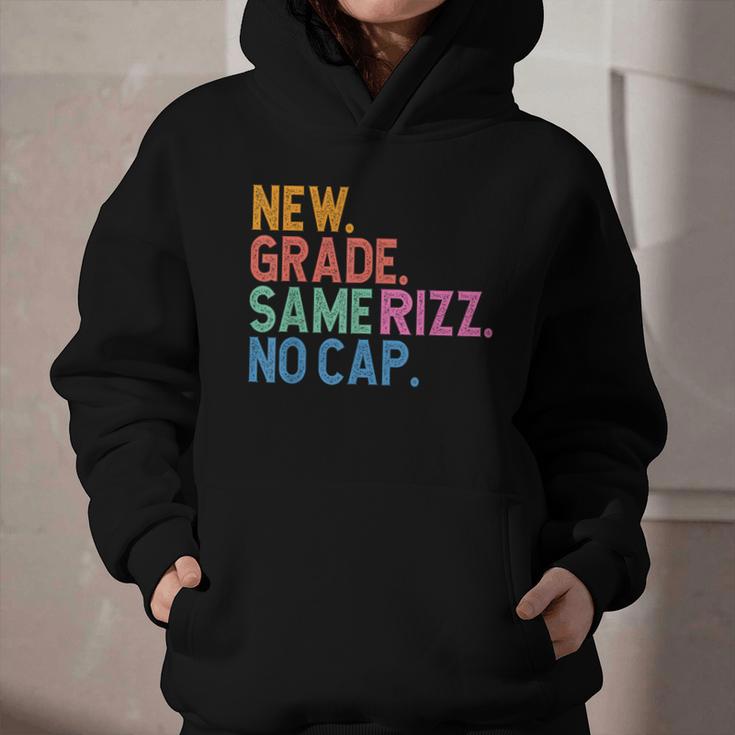 Gen Z Back To School New Grade Same Rizz No Cap Graphic Youth Hoodie Gen Z Back To School New Grade Same Rizz No Cap Graphic Youth Hoodie
