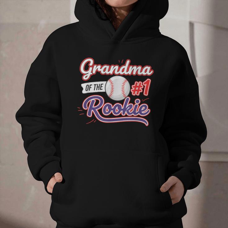 Grandparent Grandma Of The 1 Rookie Baseball Graphic Youth Hoodie