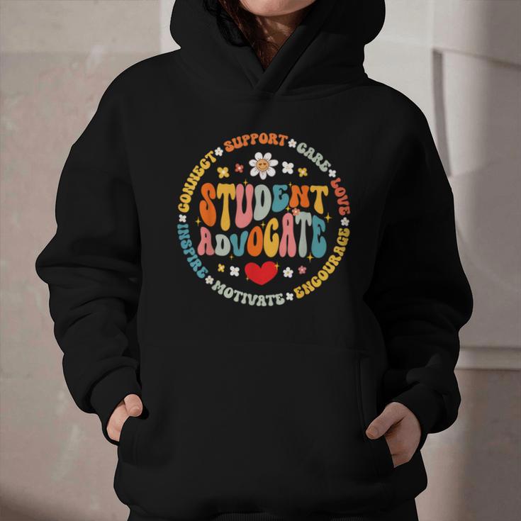 Groovy Student Advocate Appreciation Back To School Graphic Youth Hoodie Groovy Student Advocate Appreciation Back To School Graphic Youth Hoodie