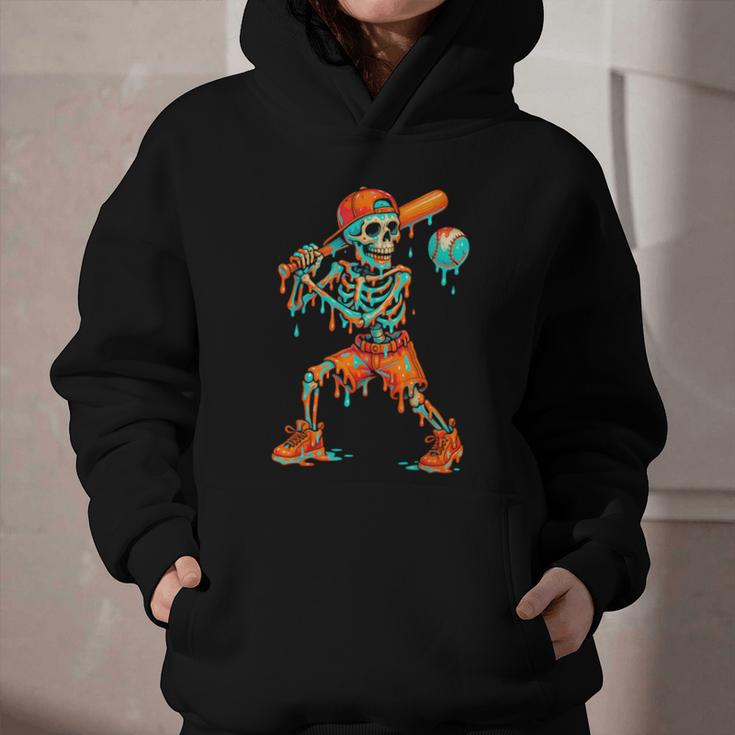 Halloween Baseball Skeleton Ice Cream Drip Baseball Boys Kid Graphic Youth Hoodie Halloween Baseball Skeleton Ice Cream Drip Baseball Boys Kid Graphic Youth Hoodie