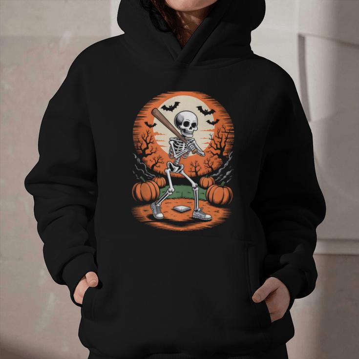 Halloween Skeleton Baseball Player Costume Men Boys Kids Graphic Youth Hoodie