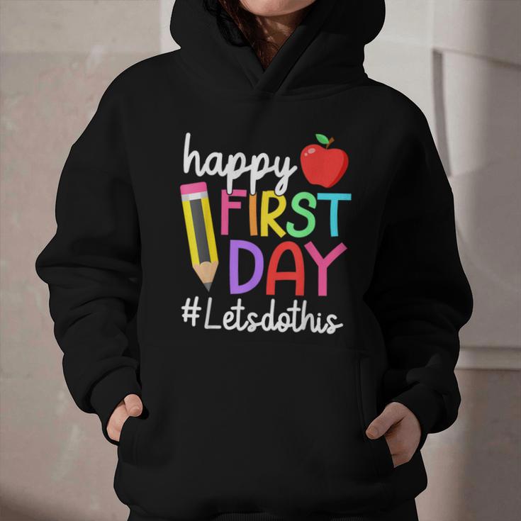 Happy First Day Let's Do This Welcome Back To School Tie Dye Graphic Youth Hoodie Happy First Day Let's Do This Welcome Back To School Tie Dye Graphic Youth Hoodie