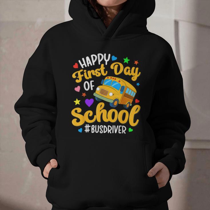 Happy First Day Of School Bus Driver Back To School Graphic Youth Hoodie