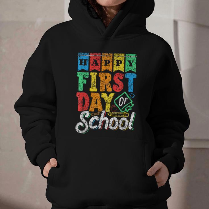 Happy First Day Of School Pupil Kids Grade Back To School 1 Graphic Youth Hoodie Happy First Day Of School Pupil Kids Grade Back To School 1 Graphic Youth Hoodie
