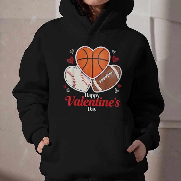 Happy Valentine’s Basketball Football Valentine Baseball Graphic Youth Hoodie Happy Valentine’s Basketball Football Valentine Baseball Graphic Youth Hoodie