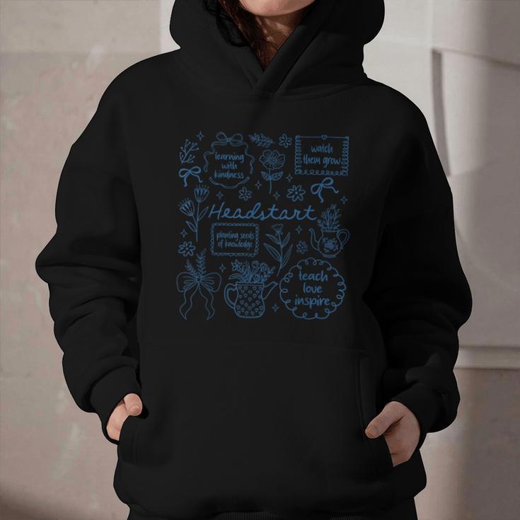 Headstart Love Inspire Teach Blue Bow Back To School Graphic Youth Hoodie Headstart Love Inspire Teach Blue Bow Back To School Graphic Youth Hoodie