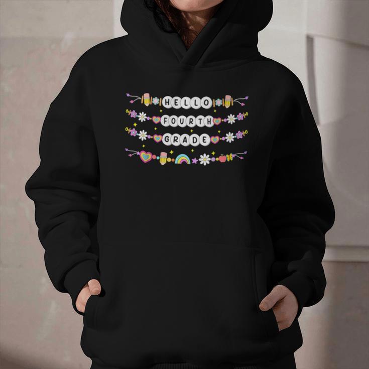 Hello Fourth Grade Friendship Bracelets Back To School Kids Graphic Youth Hoodie Hello Fourth Grade Friendship Bracelets Back To School Kids Graphic Youth Hoodie