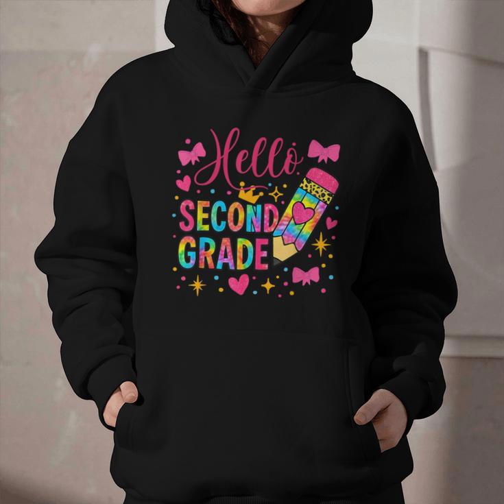Hello Second Grade Colorful Pencil Tie Dye Back To School Graphic Youth Hoodie Hello Second Grade Colorful Pencil Tie Dye Back To School Graphic Youth Hoodie