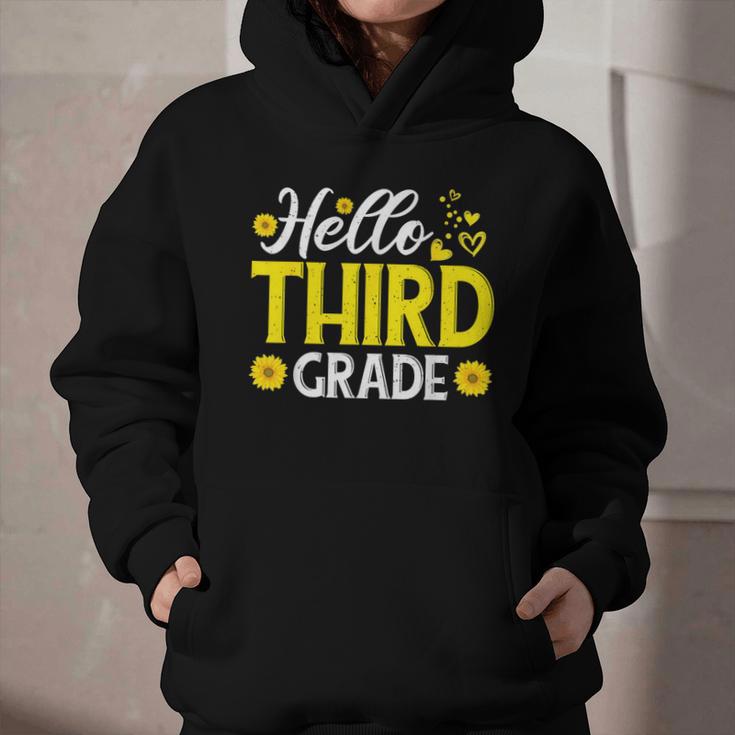 Hello Third Grade Sunflower 3rd Grade Vibes Back To School Graphic Youth Hoodie Hello Third Grade Sunflower 3rd Grade Vibes Back To School Graphic Youth Hoodie