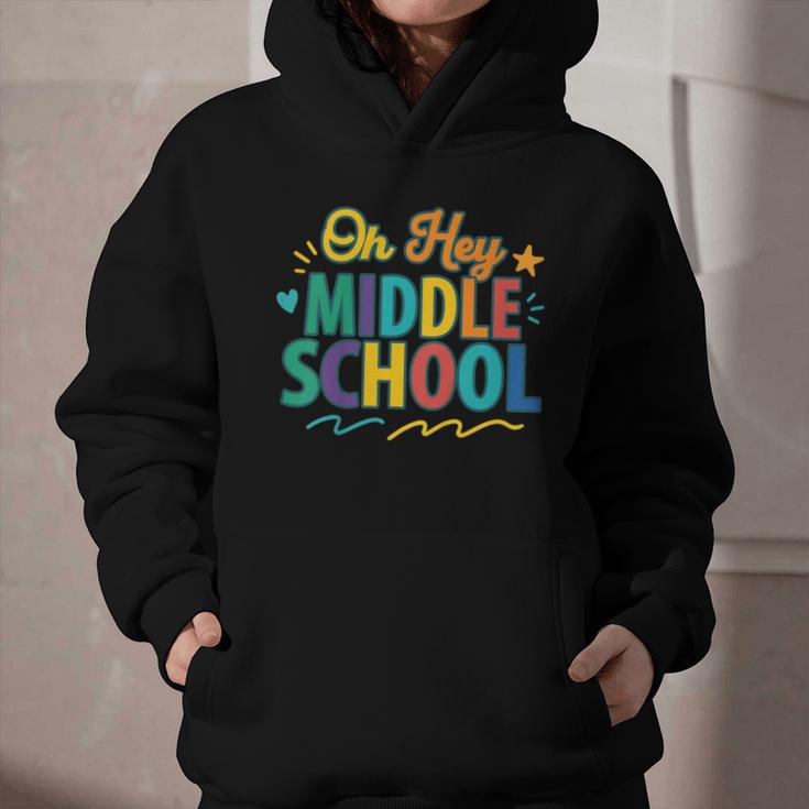 Hey Middle School First Day Back To School Students Graphic Youth Hoodie Hey Middle School First Day Back To School Students Graphic Youth Hoodie
