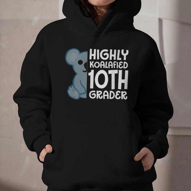 Highly Koalafied 10th Grader Koala Back To School Graphic Youth Hoodie Highly Koalafied 10th Grader Koala Back To School Graphic Youth Hoodie