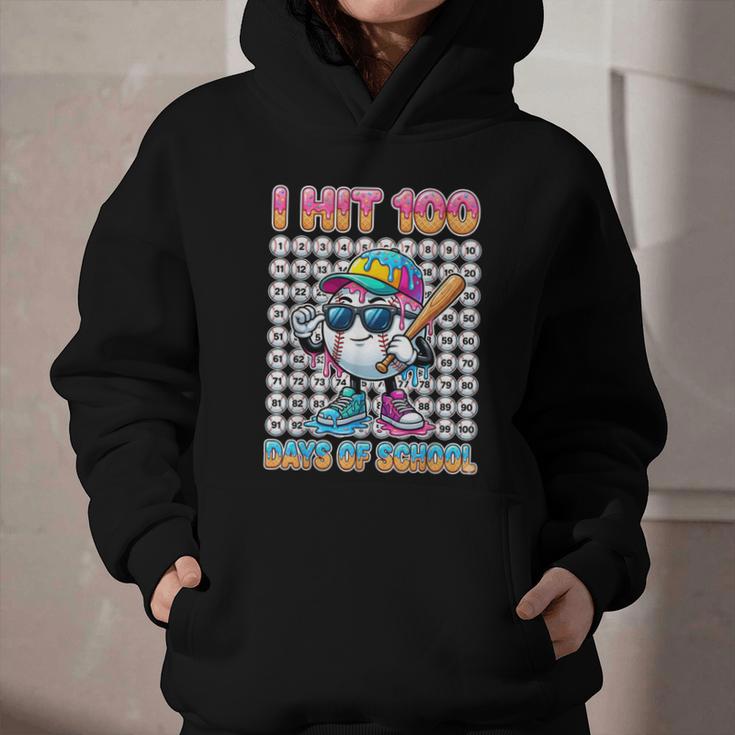I Hit 100 Days Of School Baseball Ice Cram Drip 100th Boys Graphic Youth Hoodie I Hit 100 Days Of School Baseball Ice Cram Drip 100th Boys Graphic Youth Hoodie