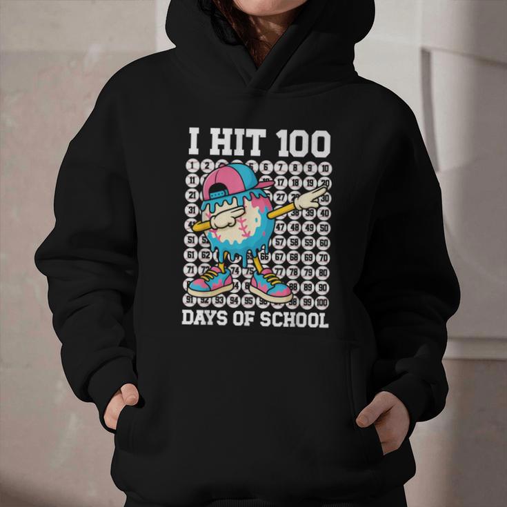 I Hit 100 Days Of School Baseball Ice Cream Drip Boys Girls Graphic Youth Hoodie I Hit 100 Days Of School Baseball Ice Cream Drip Boys Girls Graphic Youth Hoodie