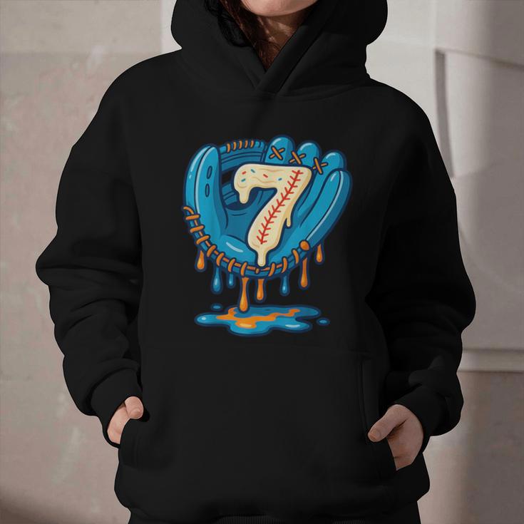 Ice Cream Baseball Glove 7th Birthday Edition Graphic Youth Hoodie