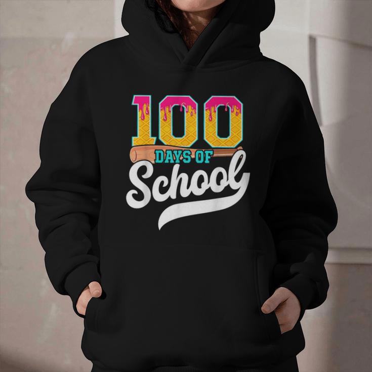 Ice Cream Drip 100 Days Of School Baseball Boys 100th Day Graphic Youth Hoodie Ice Cream Drip 100 Days Of School Baseball Boys 100th Day Graphic Youth Hoodie