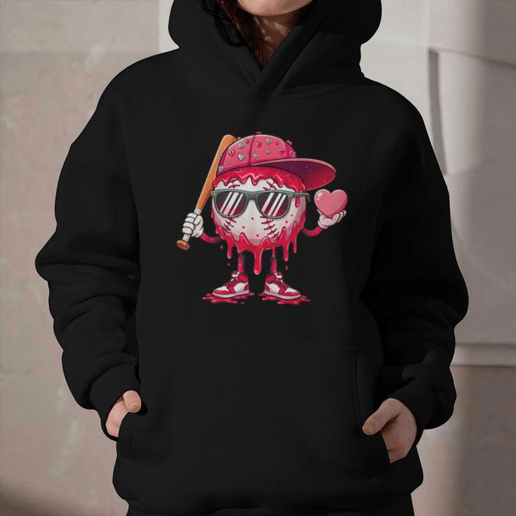 Ice Cream Drip Baseball Valentine's Day Spots Baseball Drip Graphic Youth Hoodie Ice Cream Drip Baseball Valentine's Day Spots Baseball Drip Graphic Youth Hoodie