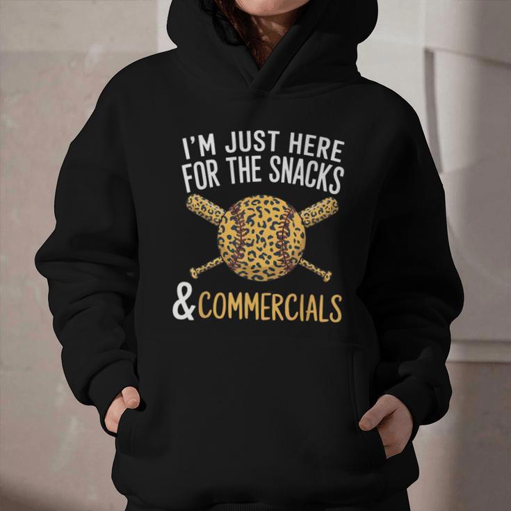 I'm Just Here For The Snacks And Commercials Baseball Graphic Youth Hoodie I'm Just Here For The Snacks And Commercials Baseball Graphic Youth Hoodie