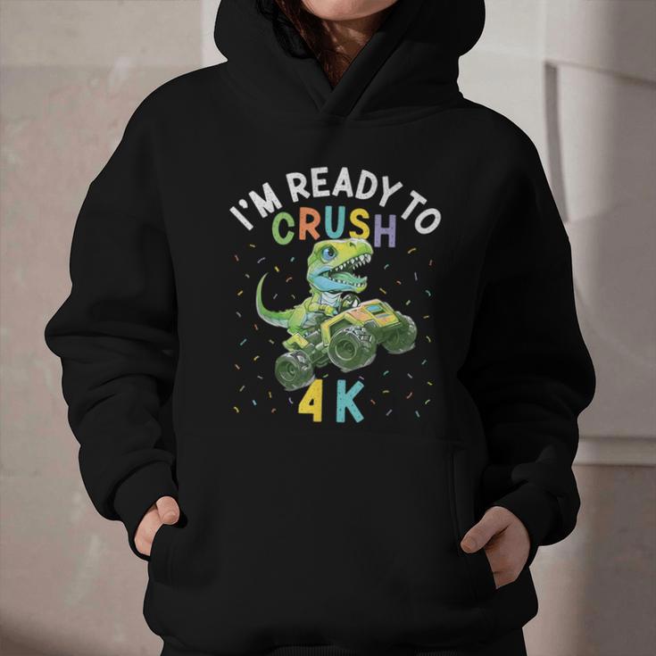I'm Ready To Crush 4K Dinosaur Back To School 4K Kid Graphic Youth Hoodie I'm Ready To Crush 4K Dinosaur Back To School 4K Kid Graphic Youth Hoodie